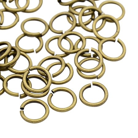 NBEADS 500g Jump Rings, Close but Unsoldered, Brass, Antique Bronze, about 7mm in diameter, 1mm thick; about 5mm inner diameter, about 4000pcs/500g