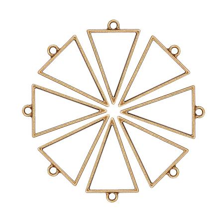 PandaHall Elite 30 Pack 39 x 25mm Antique Bronze Triangle Framework Open Back Bezel Charms Pendant Blanks for UV Resin Crafts Jewelry Making