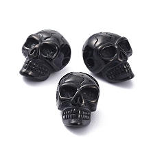 Honeyhandy 304 Stainless Steel Beads, Skull, Electrophoresis Black, 14x9.5x9mm, Hole: 1.6mm