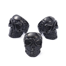 Honeyhandy 304 Stainless Steel Beads, Skull, Electrophoresis Black, 16x12x14.5mm, Hole: 8mm