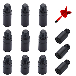 CHGCRAFT 12Pcs 4Sizes Dart Weights Brass Add Accentuator Tools Bullet Shaped Dart Accessories for Dart Counterweight Accessories, 4mm Inner Diameter, Electrophoresis Black