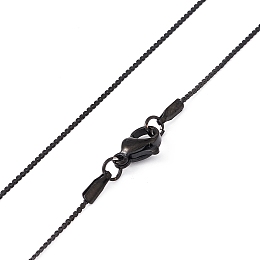 Honeyhandy 304 Stainless Steel Serpentine Chain Necklace for Men Women, Electrophoresis Black, 15.75 inch(40cm)