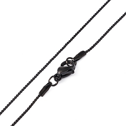 Honeyhandy 304 Stainless Steel Serpentine Chain Necklace for Men Women, Electrophoresis Black, 17.72 inch(45cm)