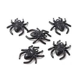 Honeyhandy Alloy Pendents, Spider, Electrophoresis Black, 28.5x25.5x3.5mm, Hole: 1mm