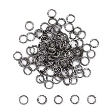 Honeyhandy Brass Split Rings, Double Loops Jump Rings, Nickel Free, Gunmetal, 5x1.2mm, about 3.8mm inner diameter, about 395pcs/20g