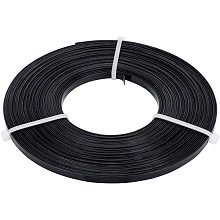 BENECREAT 32 Feet 5mm Wide Flat Jewelry Craft Wire 18 Gauge Aluminum Wire for Bezel, Sculpting, Armature, Jewelry Making - Black