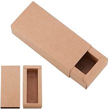 SUPERFINDINGS 10pcs Kraft Paper Folding Box 18x7x6cm Rectangle Brown Kraft Gift Boxes Corrugated E-flute Box for Party Wedding Birthday