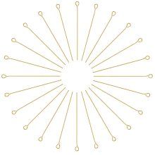 UNICRAFTALE 500pcs 1.57in Golden 304 Stainless Steel Eyepins Open Eye Pins Head Pin Jewelry Making Findings DIY Components for Beads Making Connector 40x3mm Hole 2mm Pin 0.6mm