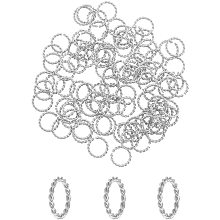 UNICRAFTALE 100pcs 304 Stainless Steel Close but Unsoldered Jump Rings Open Jump Rings Twisted Connector Rings for Necklace DIY Jewelry Making 12x1.5mm