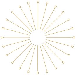 UNICRAFTALE 500pcs 1.57in Golden 304 Stainless Steel Eyepins Open Eye Pins Head Pin Jewelry Making Findings DIY Components for Beads Making Connector 40x3mm Hole 2mm Pin 0.6mm