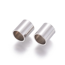 Honeyhandy 304 Stainless Steel Tube Beads, Stainless Steel Color, 8x7mm, Hole: 6mm