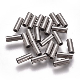 Honeyhandy 304 Stainless Steel Tube Beads, Stainless Steel Color, 8x3mm, Hole: 2mm