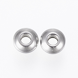 Honeyhandy 201 Stainless Steel Spacer Beads, Disc, Stainless Steel Color, 4x2mm, Hole: 1.5mm