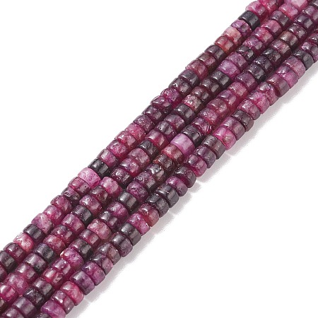 Honeyhandy Natural Lepidolite/Purple Mica Stone Beads Strands, Spodumene Beads, Heishi Beads, Flat Round/Disc, 4.5x2.5mm, Hole: 0.8mm