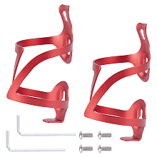 GORGECRAFT Aluminum Alloy Bicycle Drink Water Bottle Cup Holder Cage, Red, 148x77x20mm