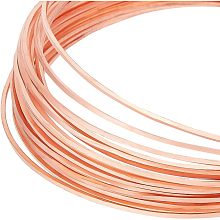 BENECREAT 19.6 Feet Bare Copper Wire, 18 Gague Square Copper Wire Tarnish Resistant Craft Jewelry Wire for Jewelry DIY, Bracelets Earring Floral Craft Making