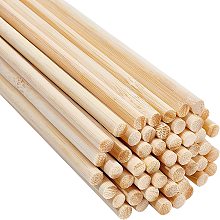 OLYCRAFT 50pcs Bamboo Dowel Bamboo Sticks 1/4 x 12 Inch Unfinished Natural Bamboo Rods Crafting Dowels Rods for and DIY Crafts Arts Photo Booth Props