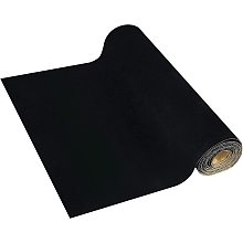 BENECREAT 15.7" x 118" Black Self Adhesive Velvet Flocking Sheet Velvet Fabric Drawer Liner for Jewelry Decoration 0.6mm Thickness