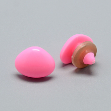 Honeyhandy Craft Plastic Doll Noses, Pearl Pink, 6x8mm, Pin: 3mm