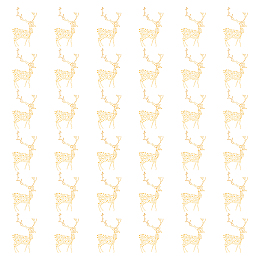 FINGERINSPIRE 36PCS Deer Iron on Rhinestone Bling Crystal Transfers 1.8x1 inch Gold Deer Pattern Crystal Rhinestone Decals Animal Print Glitter Hotfix Sparkle Decals for DIY Cloth Dress Decor