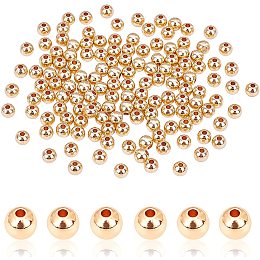 100pcs 6mm Gold tone craft spacers beads h0610 