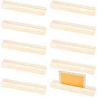 GORGECRAFT 10PCS Wood Table Number Stands Wooden Place Card Holders Name Card Holder Display Stands for Retail Shop Wedding Dinner Party, Events Decoration, Retail Shop(5.9x 1x 0.6)