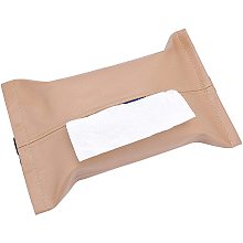 Gorgecraft Imitation Leather Tissue Boxes, Multifunctional Tissue Box Cover, BurlyWood, 26.5x16x0.15cm