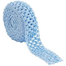 Gorgecraft Polyester Elastic Ribbon, for Hair Band Making, Cornflower Blue, 40mm, about 5.47 Yards(5m)/Roll