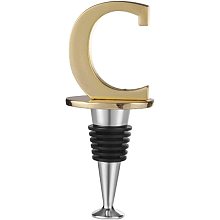 CREATCABIN Wine and Beverage Bottle Stoppers with Golden C Reusable Made of Alloy and Silicone Saver Sealer Decorative Stoppers for Bar Kitchen Valentines Day Wedding