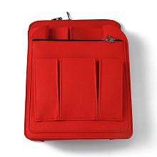 WADORN Felt Backpack Organizer Insert, Rucksack Bag Accessories, with Iron Zipper, Rectangle, Red, 36.5x29x3cm