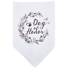 CRASPIRE Dog of Honor Dog Bandana Wedding Pet Bandana White Olive Branch Triangle Pet Dog Scarf Dog Engagement Wedding Announcement Photo Props Collars Accessories for Pet Dog Lovers Gifts