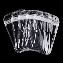 Honeyhandy Transparent Plastic Zip Lock Bags, Resealable Packaging Bags, Rectangle, Clear, 13x8.5x0.02cm, Unilateral Thickness: 2.3 Mil(0.06mm)