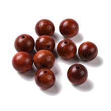 Honeyhandy Natural Rosewood Beads, Undyed, Round, Dark Red, 10~10.5mm, Hole: 1.6mm