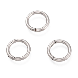 Honeyhandy 304 Stainless Steel Sleeper Earrings, Hoop Earrings, Hypoallergenic Earrings, Ring, Stainless Steel Color, 18 Gauge, 8.5x1mm