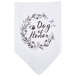 CRASPIRE Dog of Honor Dog Bandana Wedding Pet Bandana White Olive Branch Triangle Pet Dog Scarf Dog Engagement Wedding Announcement Photo Props Collars Accessories for Pet Dog Lovers Gifts