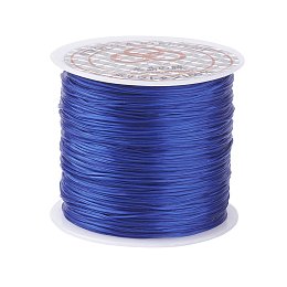 PandaHall Elite 1 Roll Blue 0.8mm Elastic Stretch Polyester Threads Beading String Cord 60m per Roll for Jewelry Making Bracelets Necklace