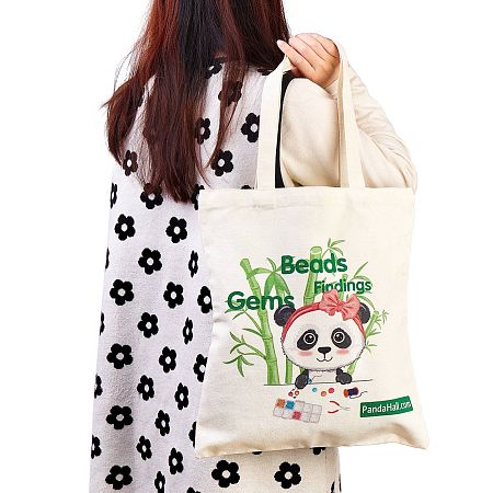 Honeyhandy Canvas Tote Bags, Reusable Polycotton Canvas Bags, for Shopping, Crafts, Gifts, Lime, 40x35cm