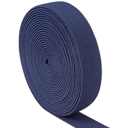 BENECREAT 5.5 Yards 25mm Wide Flat Elastic Band MediumBlue Stretch Knitting Elastic Band for DIY Sewing Craft Accessories, 2mm Thick