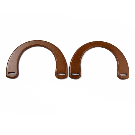 Honeyhandy Wood Bag Handles, for Bag Handles Replacement Accessories, U-shaped, Sienna, 185x125x9mm, Hole: 22.5x6mm