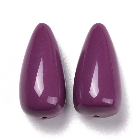 Honeyhandy Retro Style Resin Beads, Teardrop, Purple, 35x16.5x16mm, Hole: 1.5mm