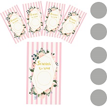 CRASPIRE Scratch Cards Blank Gift Certificate Scratch Off Cards for Small Business 120pcs Blank Gift Cards with 120pcs Scratch Stickers DIY Coupon Cards for Wedding Birthday Holiday Vouchers-Wreath