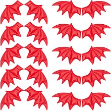 GORGECRAFT 2 Style 40PCS Leather Halloween Bat Wings DIY Crafts Bat Wing Spooky Bats Halloween Decorations for Hair Ornament & Costume Accessory (Crimson)