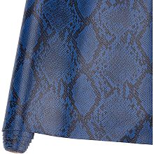 FINGERINSPIRE Snake Skin Leather Sheets 11.8"x53" Marine Blue Snakeskin PU Leather Embossed Texture Snake Skin Faux Leather Snake Artificial Faux Synthetic Leather for Wallets Handbags DIY Projects