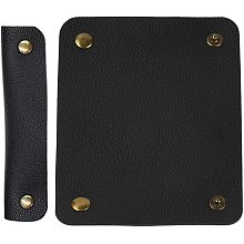 GORGECRAFT 2PCS Purse Handle Cover Wraps Black Wallet Leather Handle Protector Strap Covers for Handbags Craft Strap Making Supplies