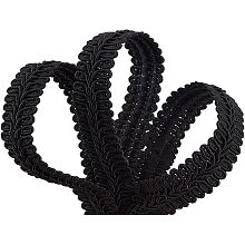 FINGERINSPIRE 11 Yards 5/8 inch Black Braid Trim Polyester Woven Braid Trim Centipede Decorative Gimp Trim Basic Trim for DIY Craft Costume Sewing Curtain Slipcover Home Decoration Accessories