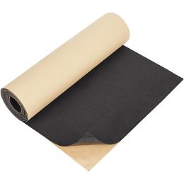 BENECREAT 78.7x11.8inch Adhesive EVA Foam Roll, 2mm Black Adhesive EVA Foam Sheets Cosplay Foam Crafts for Halloween Art Supplies Paper Scrapbooking