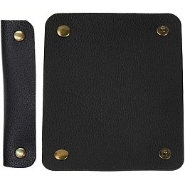 GORGECRAFT 2PCS Purse Handle Cover Wraps Black Wallet Leather Handle Protector Strap Covers for Handbags Craft Strap Making Supplies