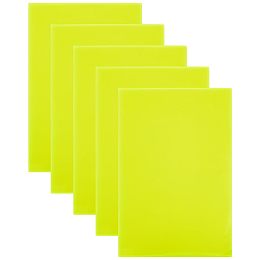 PandaHall Elite 5 Pack Acrylic Sheets, Translucent Yellow Cast Sheets Transparent Plastic Sheets Laser Cutting Panels for DIY Crafts Picture Frame Signs Display Projects, 7.1x4.7inch