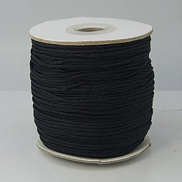 Honeyhandy Nylon Thread, Round, Black, 2mm in diameter, about 71.08 yards(65m)/roll