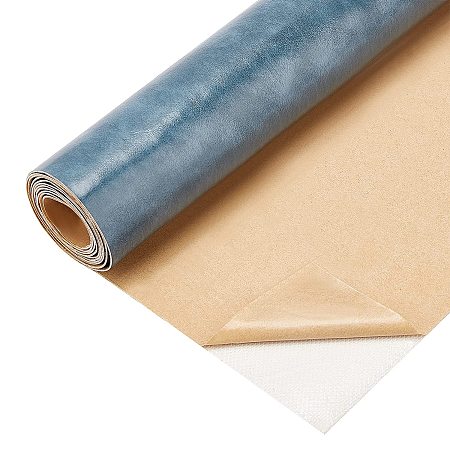 BENECREAT 11.8x53 Inch Adhesive Leather Repair Patch for Sofa Couch Car Seat Furniture (Dark Cyan, 0.1cm Thick)